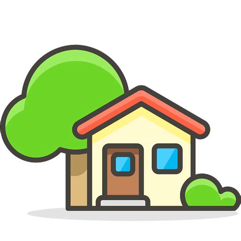 Emoji meaning a bed, made up for sleeping in a house, hotel, or other sleeping accommodation. House with garden emoji clipart. Free download transparent ...