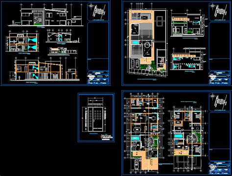 Planos de casas con especificaciones, planos arquitectónicos de casas con detalles de construcción, listos para construir. Plano arquitectonico residencial en AutoCAD | CAD (1.48 MB ...