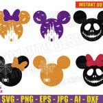 They are losing money by doing that. Halloween Mickey Mouse Head Bundle (SVG dxf png) Disney ...