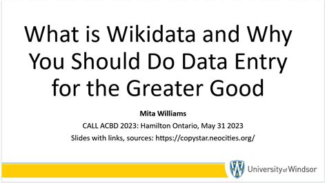 What Is Wikidata And Why You Should Do Data Entry For The Greater Good