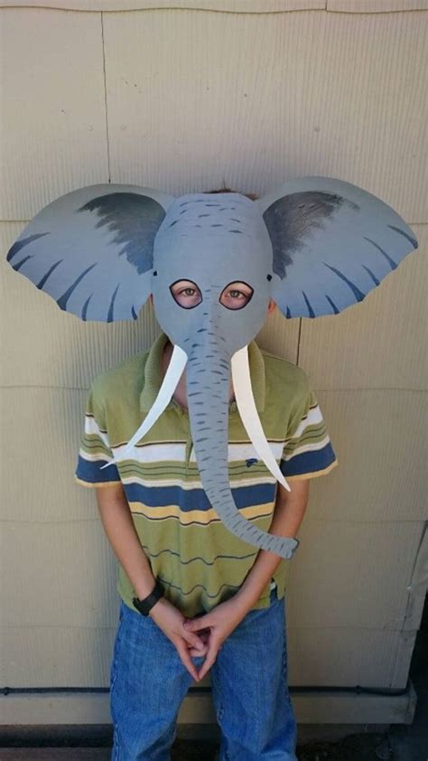 Elephant Mask Elephant Costume Etsy Elephant Costumes Lion King Costume Mask Party