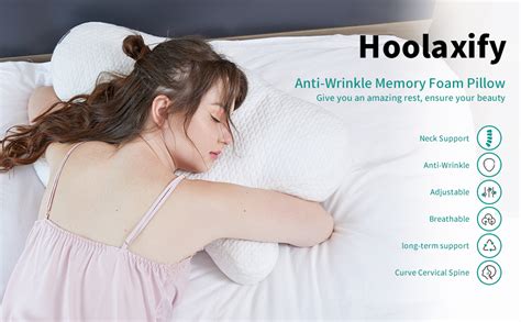 hoolaxify anti wrinkle pillow beauty pillow pillow for stomach sleeper anti aging