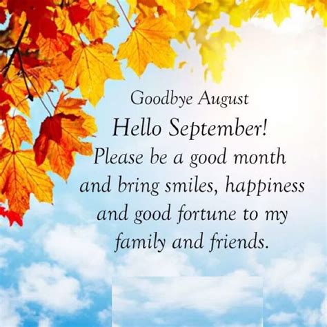 Goodbye August Hello September Images Positive Quotes Hello