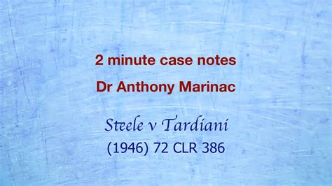 Steele V Tardiani Divisible Contracts Youtube
