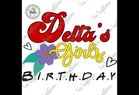 Birthday Delta Sigma Theta Girl Svg Graphics Creative Market