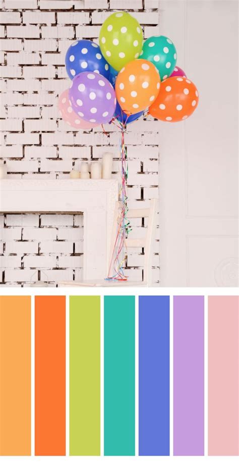 Birthday Colors Palette Color Palette Kids Color Palette Color Schemes