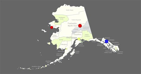 Interactive Map Of Alaska Clickable Boroughs Cities