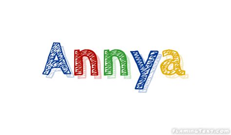 annya Лого Бесплатный инструмент для дизайна имени от flaming text