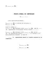 Proces Verbal De Compensare Model Docx Document
