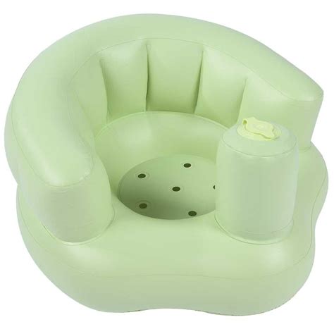 Tebru Baby Inflatable Sofa Bath Seat Baby Built In Pump Bath Seat