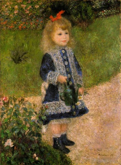 Big Picture Of Artwork A Girl With A Watering Can Pierre Auguste Renoir