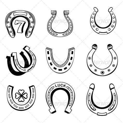 Horseshoe Decorative Symbols Decorative Horse Shoe Tattoo