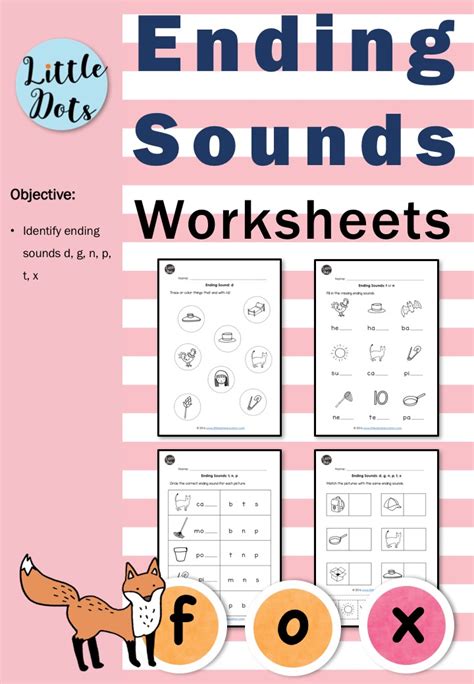 sounds worksheets  activities  dots education