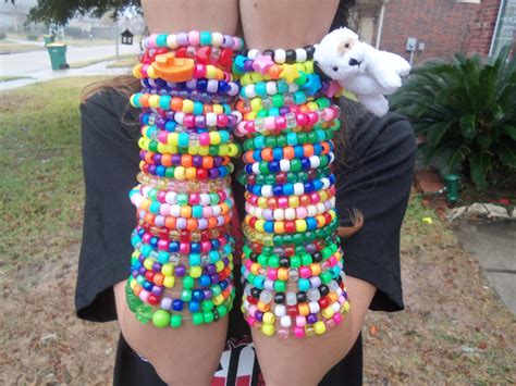 50 Kandi Rave Bracelets Colorful Cute