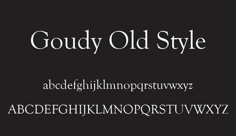 Usage of goudy old style font. Goudy Old Style free font