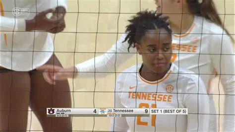 Auburn Vs 20 Tennessee Women Volleyball Sep 292021 Youtube