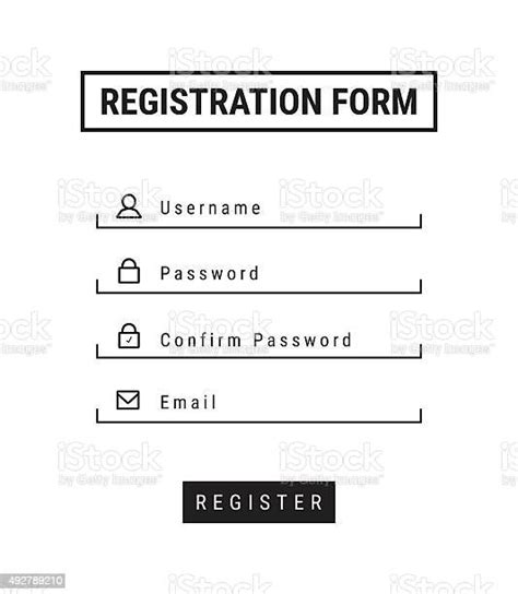 Registration Form Flat Design Stock Illustration Download Image Now