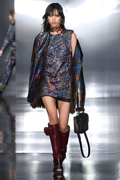 milan italy january 13 a model walks the runway at the dsquared2 fashion show during milan
