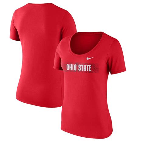 Ohio State Buckeyes Nike Womens Wordmark Sideline Scoop Neck T Shirt