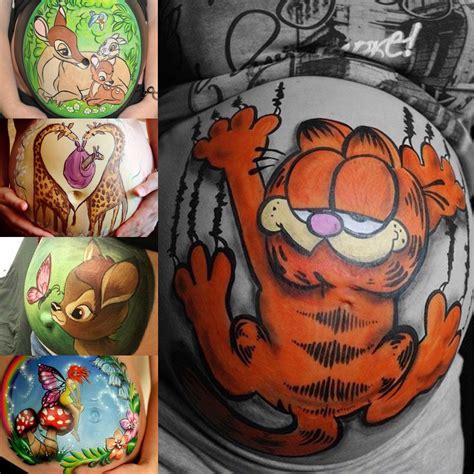 Tons of exclusive bloated belly content! Tons of Unique Halloween Pregnant Belly Painting Ideas