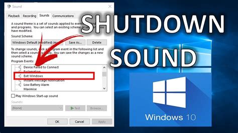 How To Change The Windows 10 Logoff Logon And Shutdown Sounds In