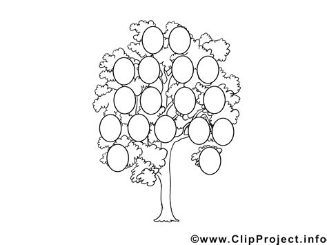 Le type d'arbre (ascendance, descendance, ascendance + descendance). Arbre généalogique illustration - Divers à colorier ...