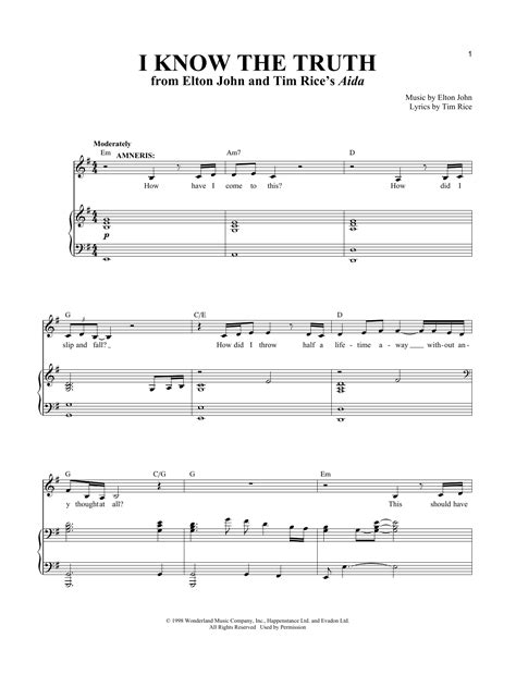 Enjoy an unrivalled sheet music experience for ipad—sheet music viewer, score library and music store all in one app. I Know The Truth | Sheet Music Direct