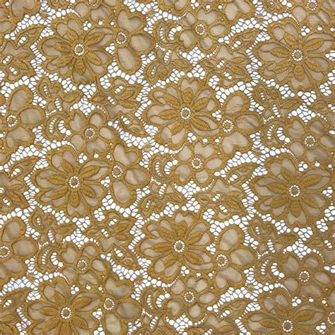 Stretch Lace Fabric Embroidered Poly Spandex French Floral Florence 58