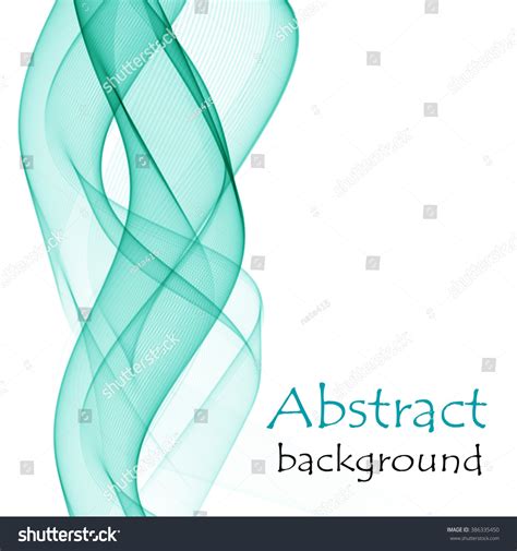 Background With Turquoise Wave Stock Vector Illustration 386335450