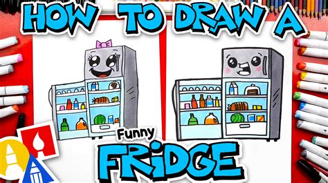 How To Draw A Funny Cartoon Fridge Art For Kids Hub
