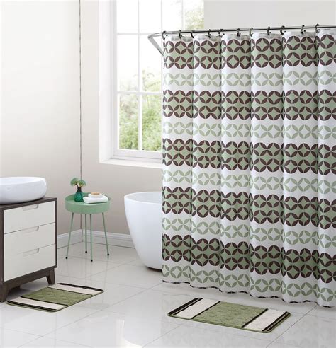 Mainstays Mosaic 15 Piece Shower Curtain Bath Set