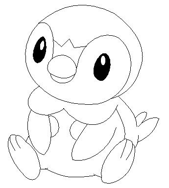Piplup Lineart 1 by AnimeBasesFree on DeviantArt