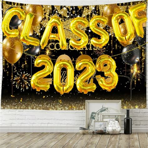 Class Of 2023 Graduation Photography Backdrop With 2023 Balloons