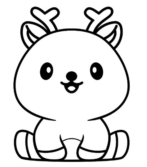 Adorable Baby Deer Coloring Page - Free Printable Coloring Pages