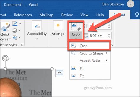How To Crop In Word