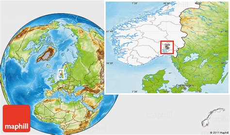 The map provides a simple overview of the terminal. Oslo On World Map