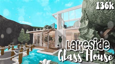 Bloxburg Lakeside Glass House Speed Build Youtube