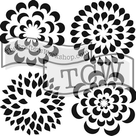 Tcw173 Stencil Mums The Crafters Workshop Stencils Stamps And Mixed
