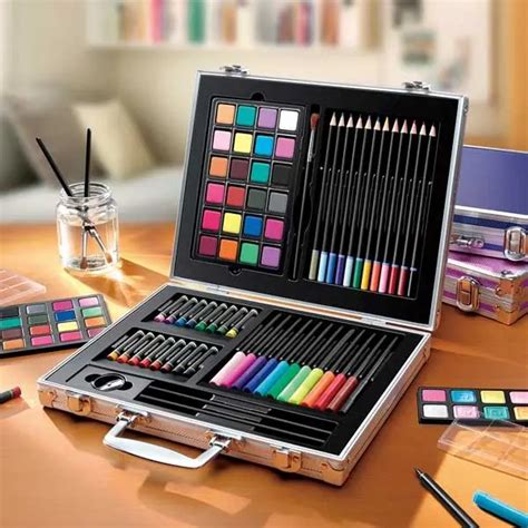 60pcsset Deluxe Drawing Set Includes Oil Pastel Sketch Pencils Thin