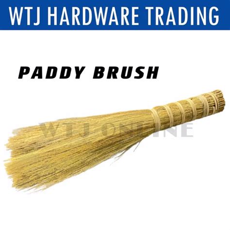 Straw Broom Paddy Paint Brush Paddy Emulsion Brush Berus Cat Padi 灰水扫