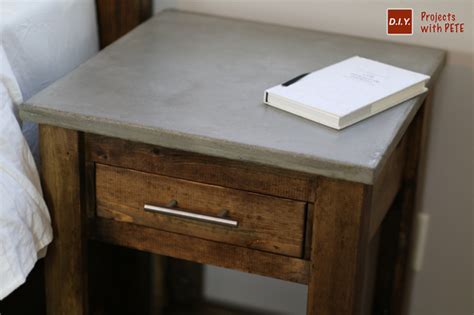 You should be able to find a project that works do you have a low profile bed? DIY Nightstand | Plans | Concrete Nightstand