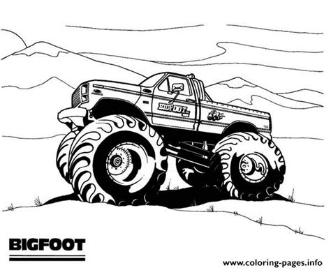 Coloring pages beautiful monster jam printable coloring pages. Big Foot Monster Truck Coloring Pages Printable