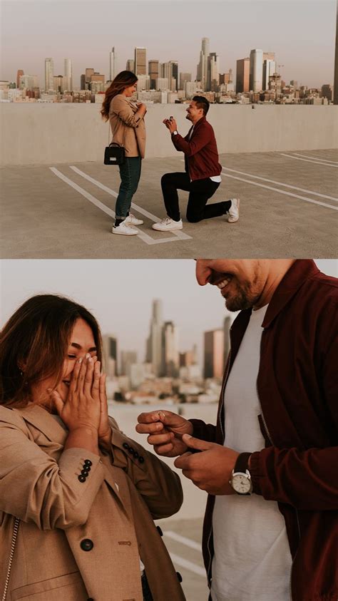 downtown los angeles rooftop proposal — california wedding and elopement photographer wedding