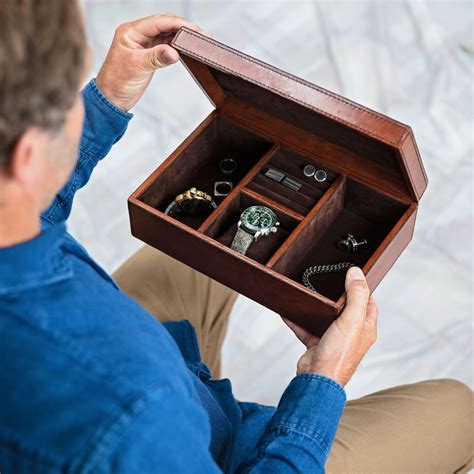 Personalised Leather Jewellery Box For Him By Ginger Rose In 2022