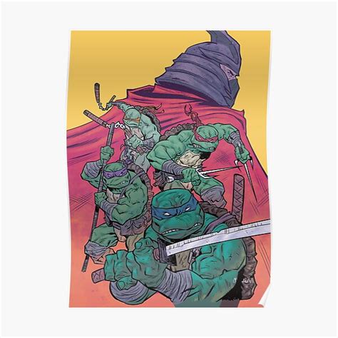 Poster Teenage Mutant Ninja Turtles Donatello Michelangelo Raphael Leonardo Shredder