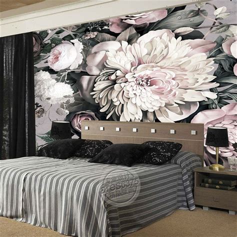 3d Elegant Photo Wallpaper Peony Flowers Wallpaper Custom