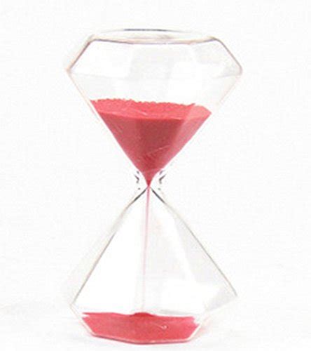 Gracesdawn Diamond Glass Hourglass Red Sand 15 Minutes With