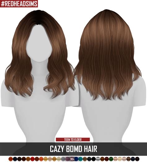 Cazy Bomd Hair Redheadsims Cc