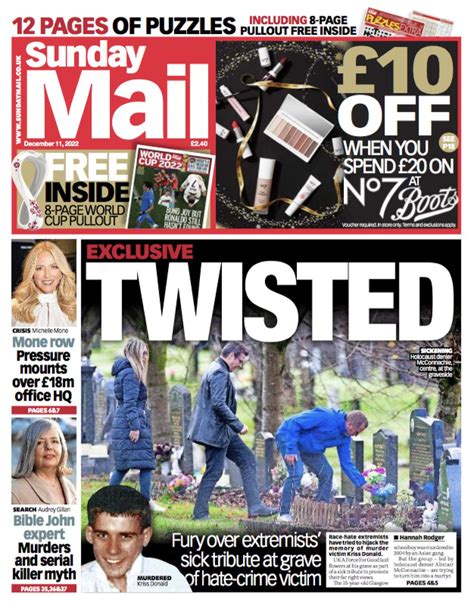Sunday Mail Front Page 11th Of December 2022 Tomorrow S Papers Today