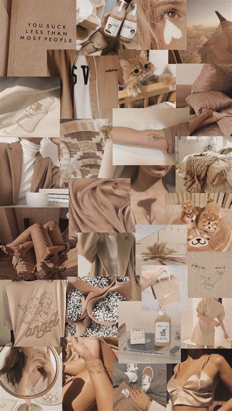 Beige Collage Wallpapers Wallpaper Cave 76d